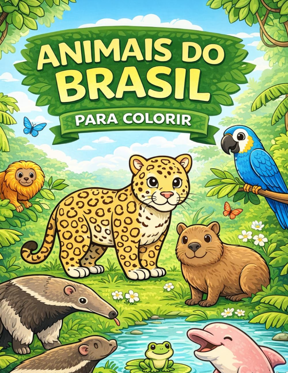 Animais do Brasil Para Colorir: Uma jornada divertida para conhecer e pintar a nossa fauna.
