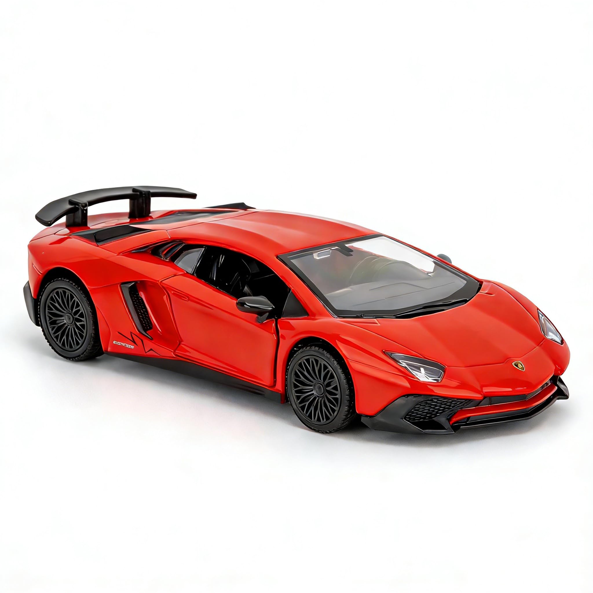 1/36 Scale Lamborghini Aventador LP770-4 Casting Car Model, Zinc Alloy Toy Pull Back Vehicles Toy Car for Toddlers Kids Boys Girls Gift (Red)