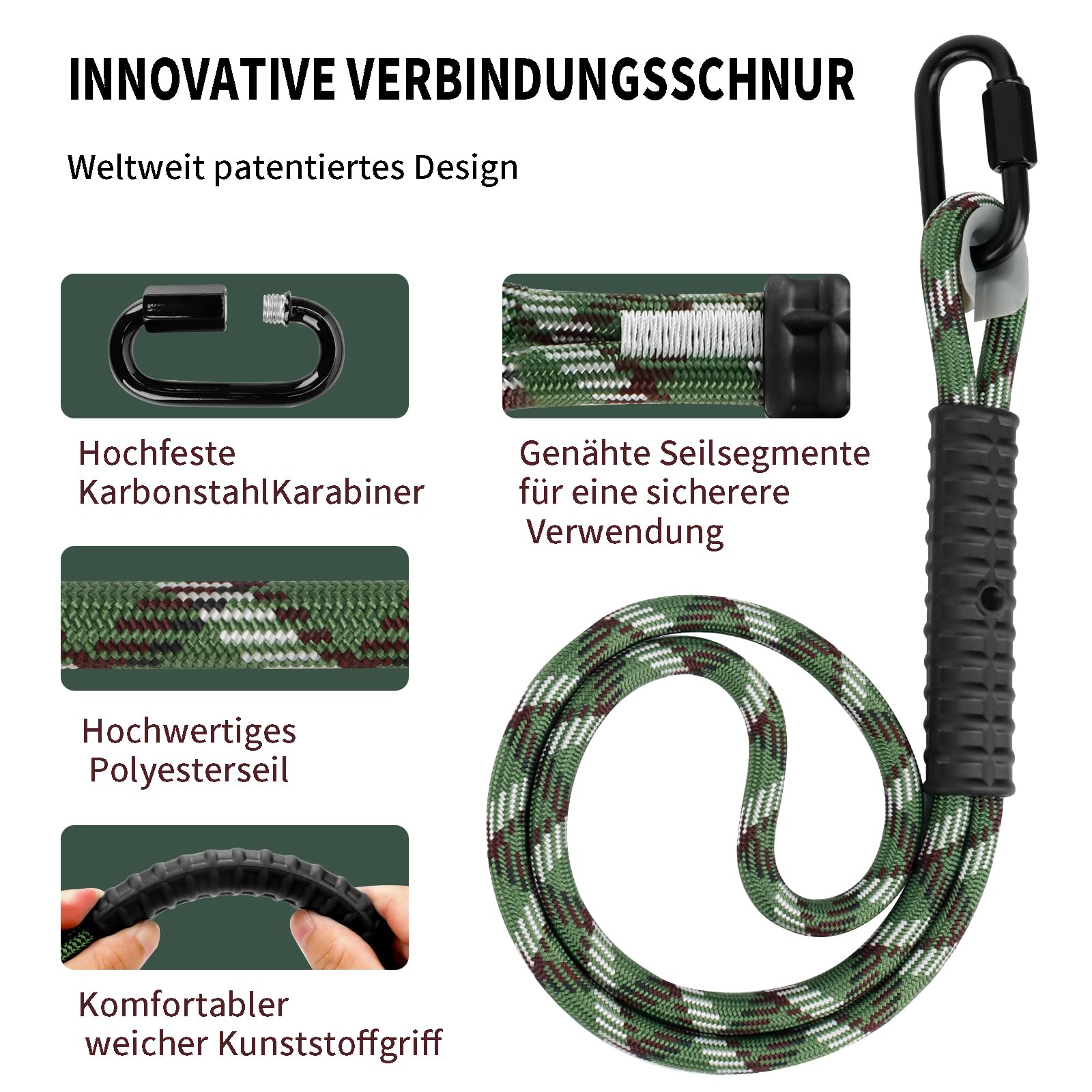 2er Schaukel Befestigung Baum,Hängematte Hängesessel Befestigung SchaukelSeil Aufhängung Set mit Karabiner Indoor Outdoor Schaukelbalken Baumschaukel Yoga Sandsack,63.5cm/Tragfähigkeit 450kg