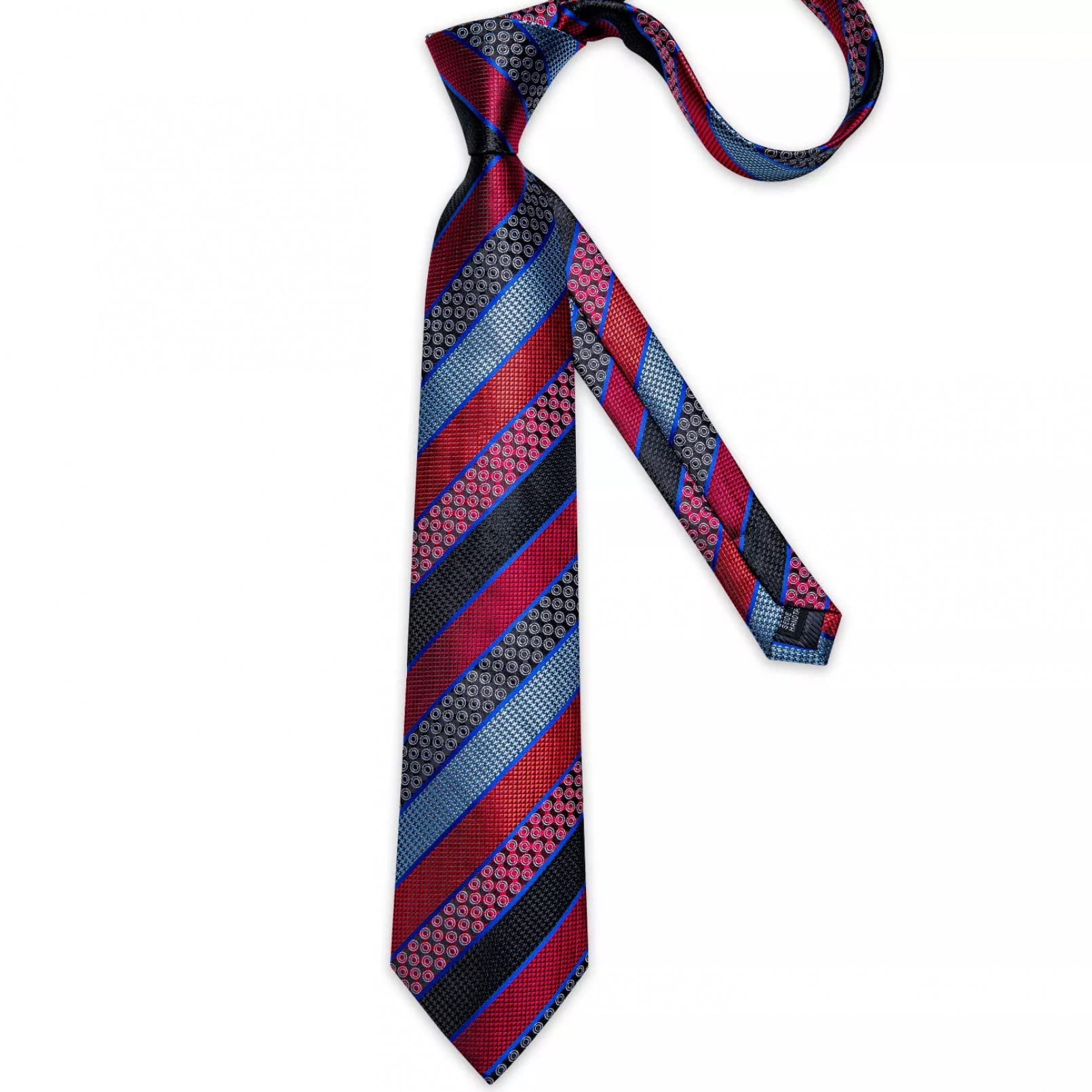 Corbata de los hombres 8 cm de ancho rojo rayado floral negocios corbata de boda para los hombres traje casual corbata de seda para los hombres regalo