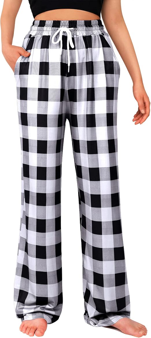 J.VER Pantaloni Pigiama Donna, Donna Pantaloni da Pigiama con Coulisse Pantaloni  del Pigiama Flanella Donna in Cotone Comodi con 2 Tasche per Casa Casual :  Amazon.it: Abbigliamento