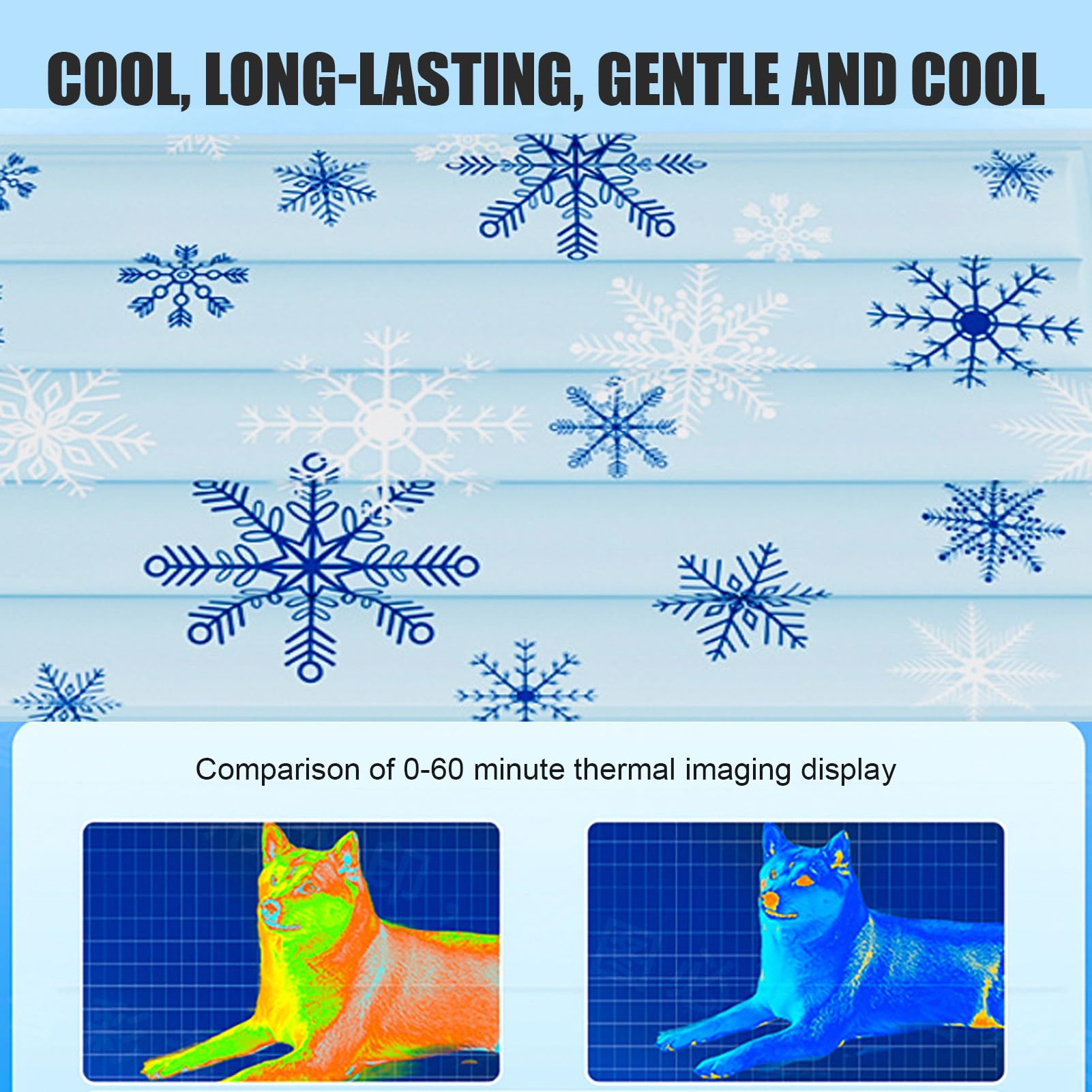 Tappetino per cani autoraffreddante – Tappetino refrigerante per animali domestici in tessuto composito PVC con ghiaccio morbido, cuscino impermeabile anti-pelucchi per cani e gatti, tappetino