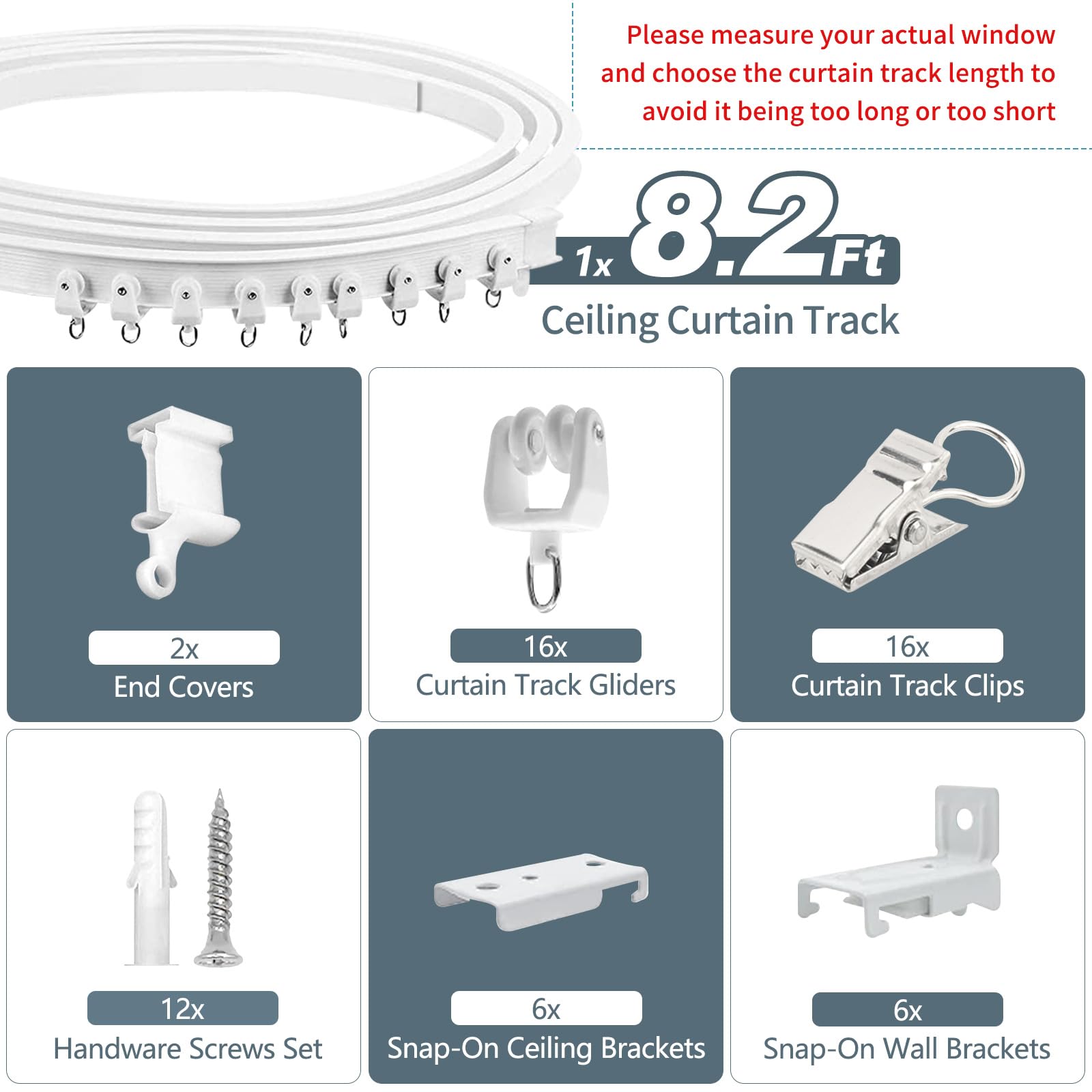 Snapklik.com : Flexible Bendable Curtain Track, 8.2Ft Curved Curtain