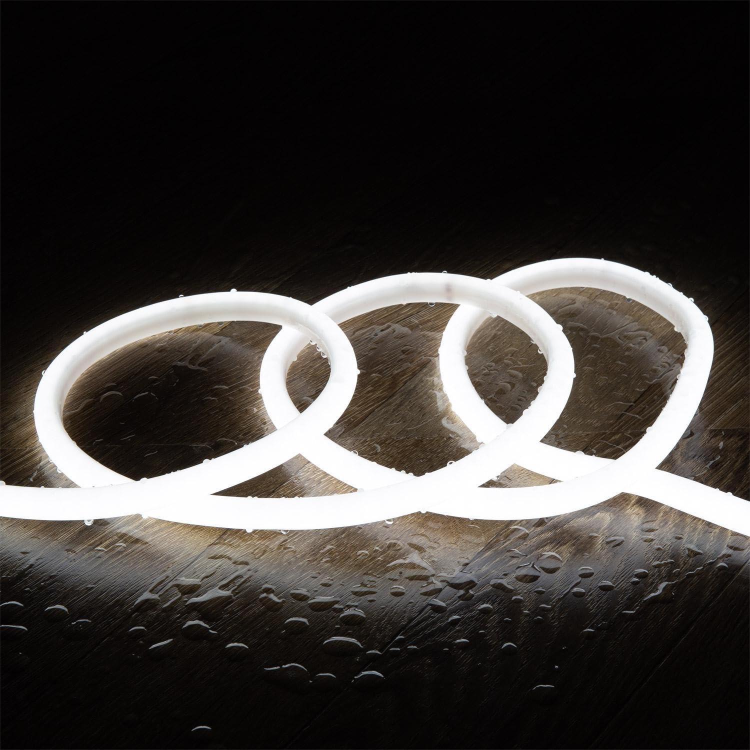 LEDKIA Tira LED Neón Regulable 220V Circular 8W/m Corte 100cm IP65 N-FLEX14