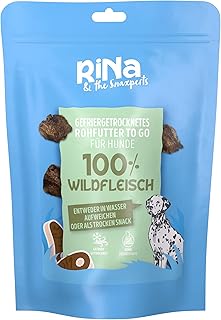 RiNa 100% Wildfleisch - Rohfutter für Hunde - 345g frisches Fleisch pro 100g - Natürlicher Geschmack und Nährstoffdichte - Gefriergetrocknet - 90g product image