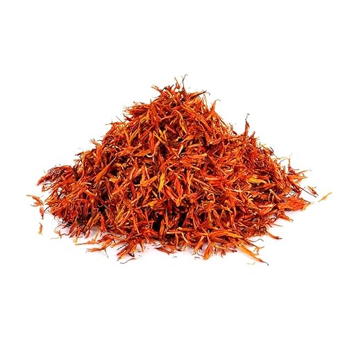 Pétalos de cártamo puro y natural Carthamus Tinctorius Sueltos Secos Secos Hierbas Frescas Hierbas Té Empapado Cocina Condimento Especias Especias