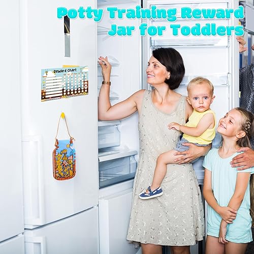 Miniatura 4 de Pasimy 45 tarros de recompensa para niños, tabla de recompensas de construcción, aula, tabla de tareas de entrenamiento para niños, tarro de