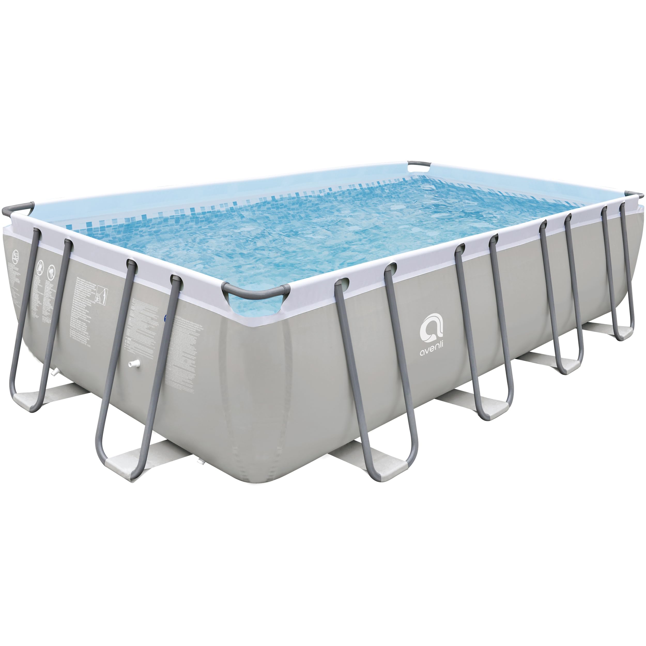 Avenli Frame Plus Stahlrahmenpool Rechteckig 549x305x122 cm Grau, Aufstellpool ohne Zubehör