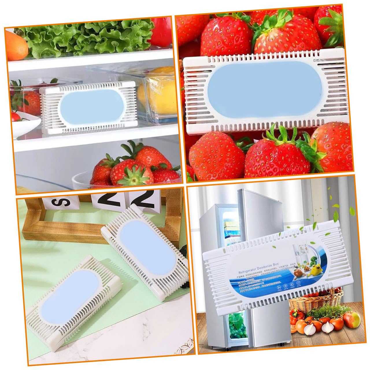 Beavorty 3 Set - Rimozione Frigo Durevole - Frigorifero Domestico Sacchetti Purificatori Design Compatto 4 Pezzi * 3