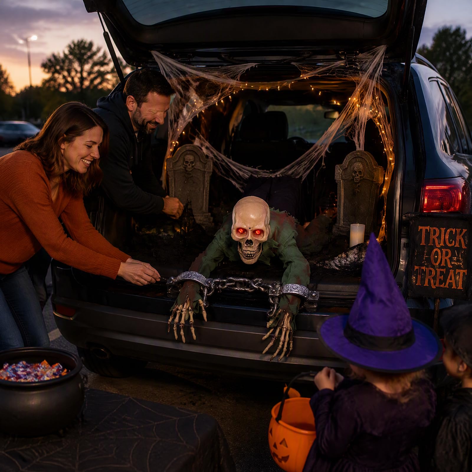 Electric Zombie Ghost Halloween Decor Voice-Controlled Crawling