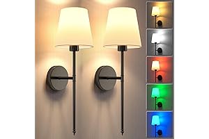 Dimmable and Rechargeable Battery Operated Wall Sconce Set