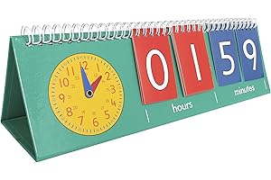 edxeducation Time Flip Chart - Teaching Clock for Kids - Learn to...