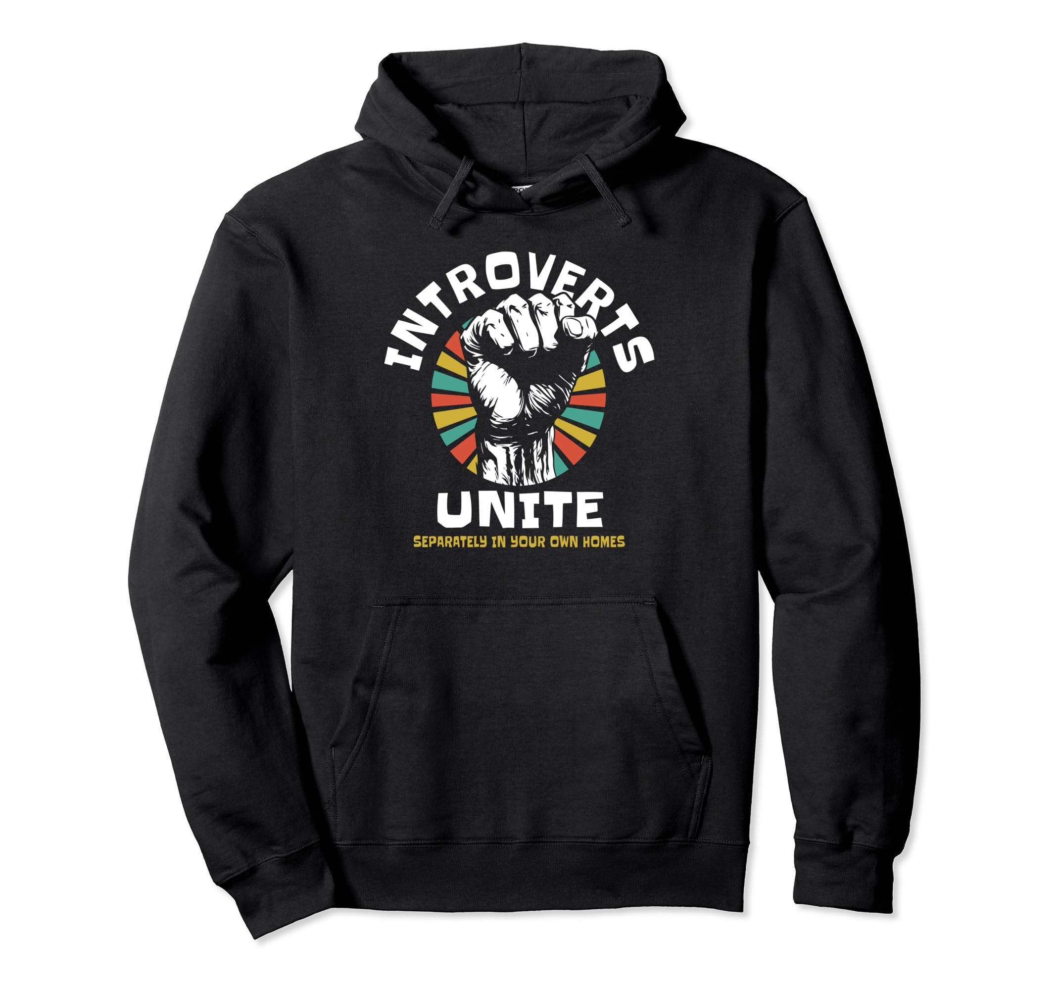 Introverts Unite Quiet Solitude PeacefulIntroverts Unite Separately Own Homes Emblem Pullover Hoodie