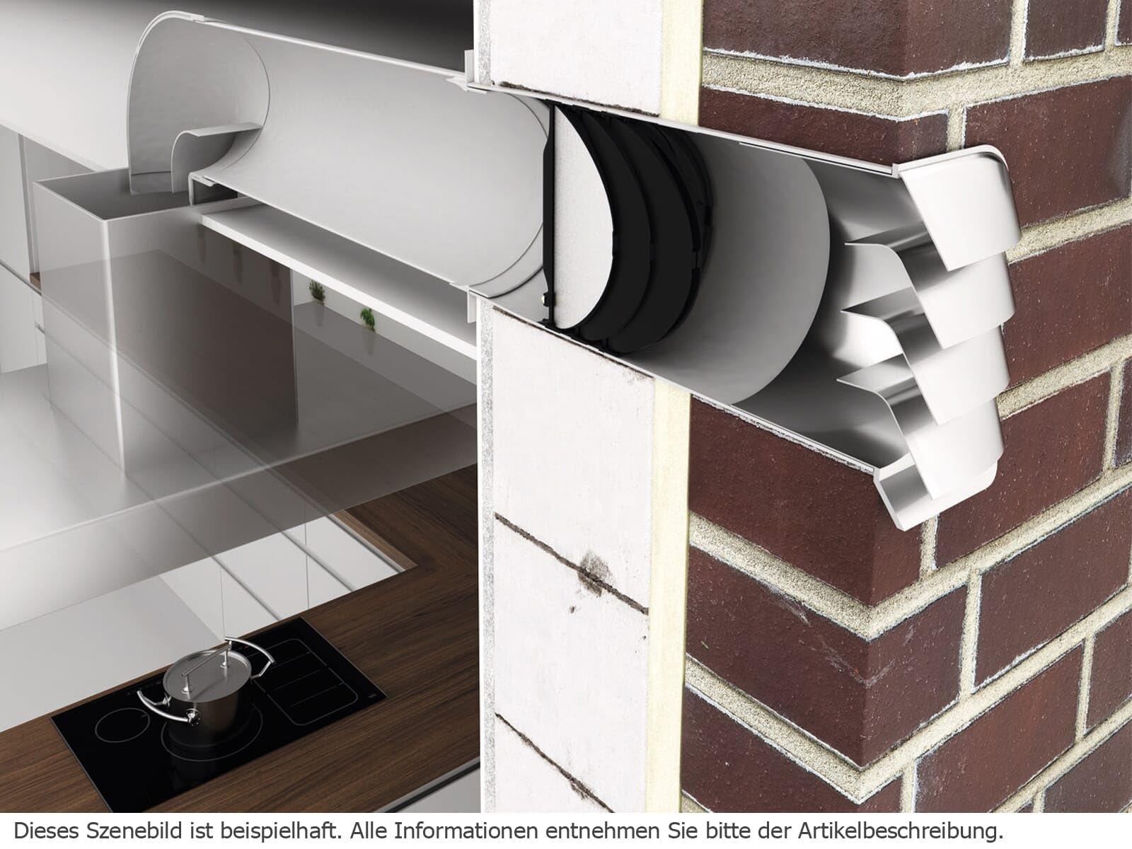 NABER Wandmontage, Rückstauklappe THERMOBOX/Wärmerückhaltesystem / Ø150mm (4043064)