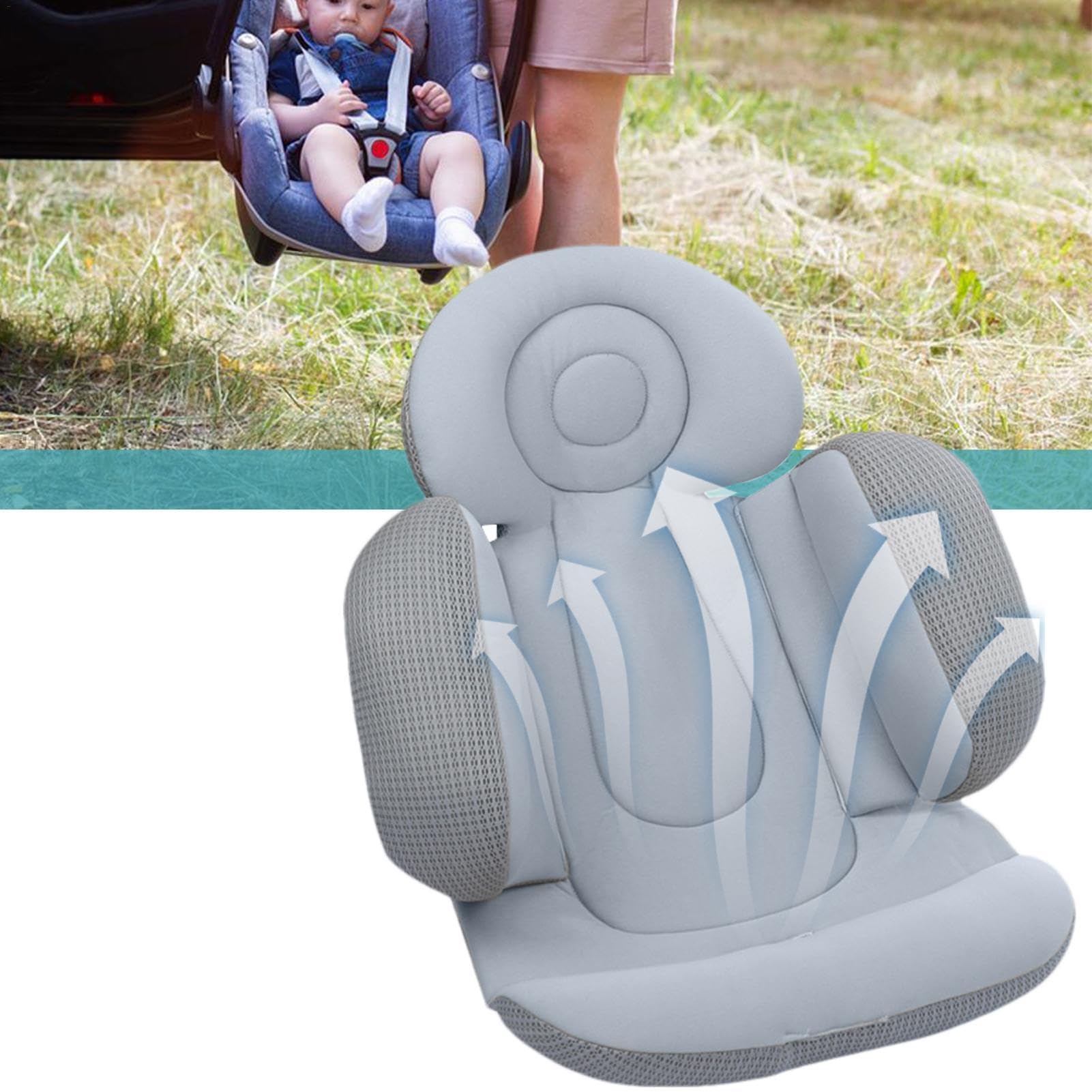 Supporto per la testa del seggiolino auto per neonato, cuscino per passeggino,Cuscino per inserto per seggiolino auto extra morbido | Cuscini per passeggini extra morbidi per il supporto del