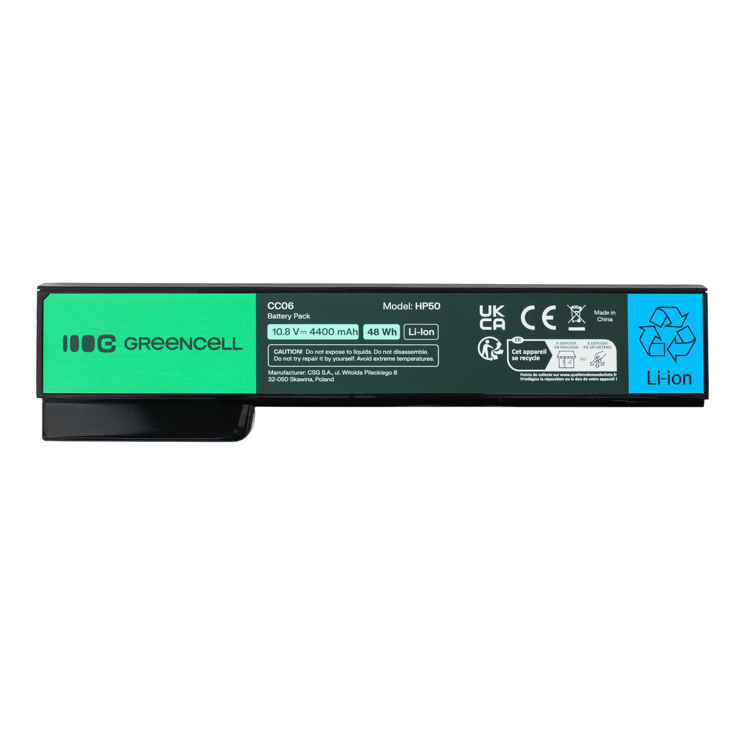 Green Cell HP CC06 CC06XL CC09 628664-001 628666-001 628668-001 Batterie pour HP EliteBook 8460p 8460w 8470p 8470w 8560p 8570p HP ProBook 6360b 6460b 6465b 6470b 6560b 6565b 6570b 6475b Portable