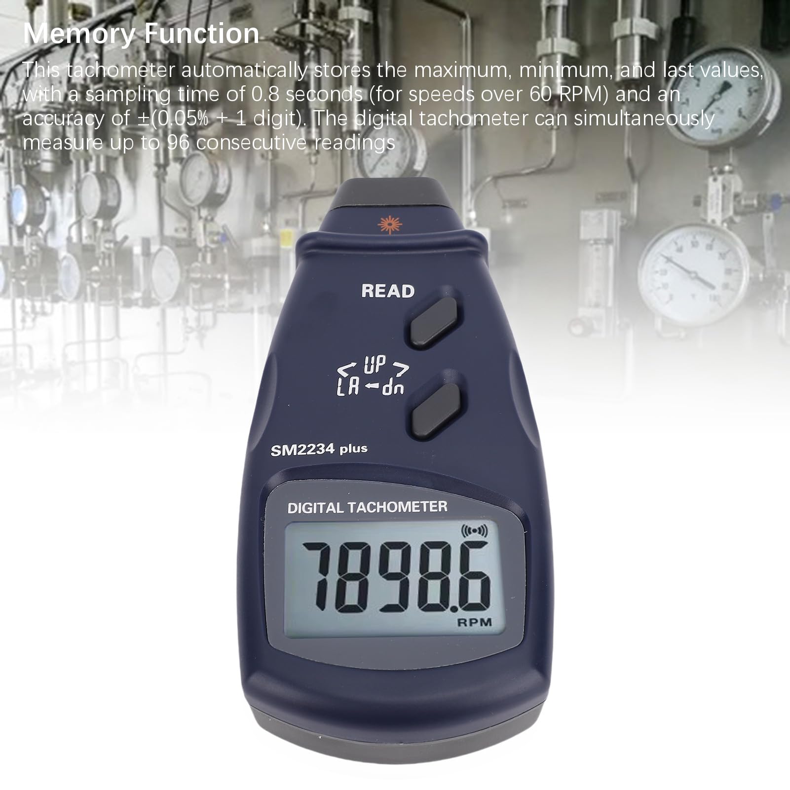 Tacómetro Digital con pantalla Lcd, medidor de Rpm fotoeléctrico portátil para ventilador de Motor, barco de automóvil de 2,50 a 99999rpm