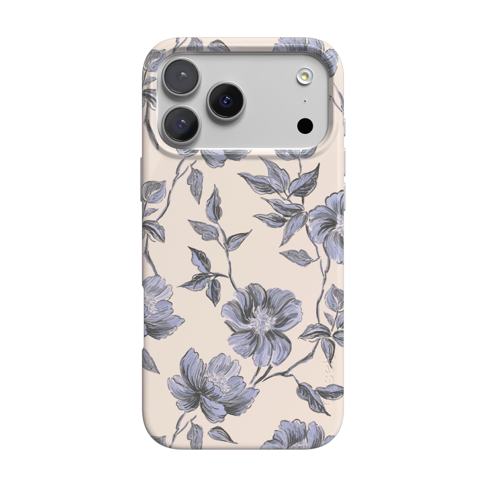Casely iPhone 18 Pro Case | Ink & Iris | Vintage Floral | Compatible with MagSafe | Class…