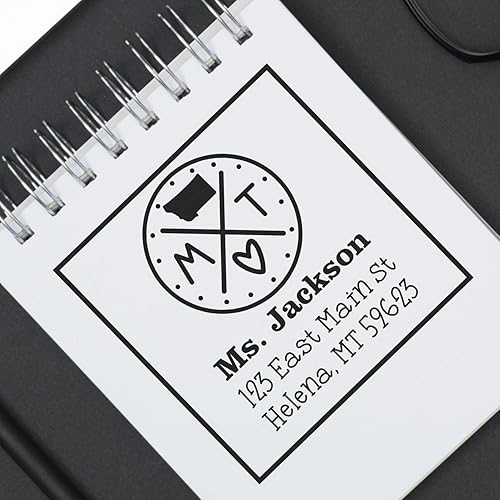 Miniatura 274 de Texas State Love - Sello de dirección cuadrado, uso con almohadilla de sellos, sello de correo de Texas, tamaño 1-5/8 pulgadas Manija