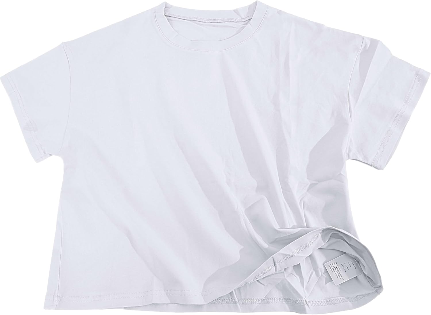 Womens Crew Neck Crop Top Casual Cotton Short Sleeve T-Shirts Summer Clothes Trendy Comfy Soft Tees - Image 6