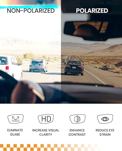 Miniatura 3 de Cyxus Gafas de sol polarizadas estilo aviador para hombre, lentes espejadas clásicas, protección UV