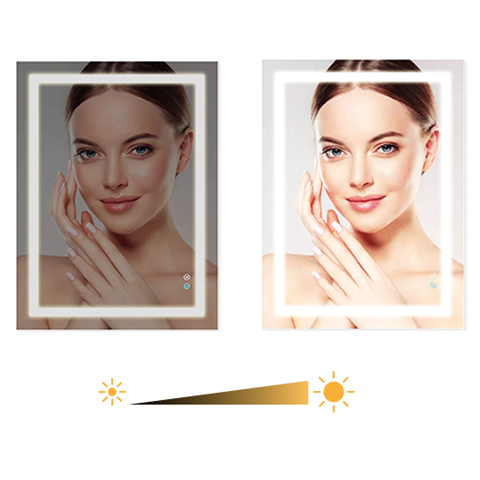 Buy illucid LED Bathroom Mirror Wall Mounted 32x24 inch Dimmer