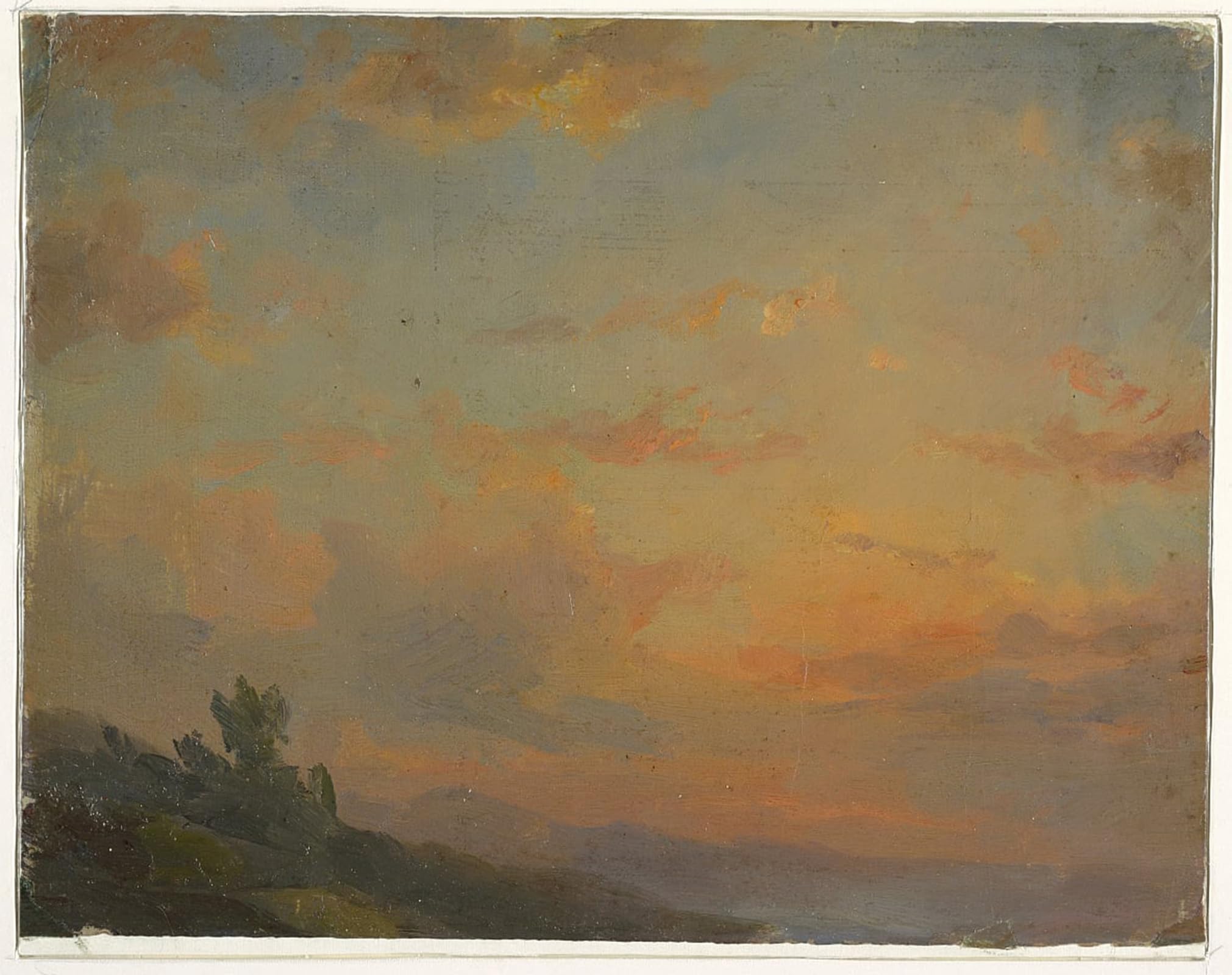 POSTERIIk Vintage Art Print Images Pictures Print Cloud Study Sunset by Frederic Edwin Church Modern Colour Posters for Office Home Decor 60x90cm