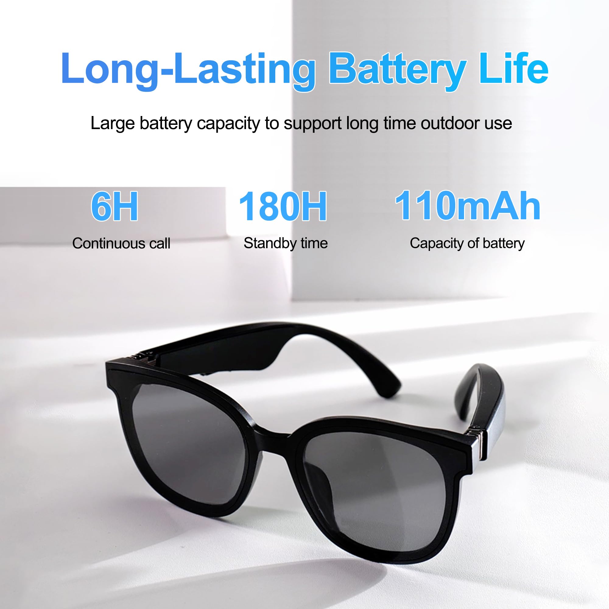 Intelligente Bluetooth-Sonnenbrille, polarisierte Sonnenbrille, integriertes Mikrofon und Lautsprecher, L060-c