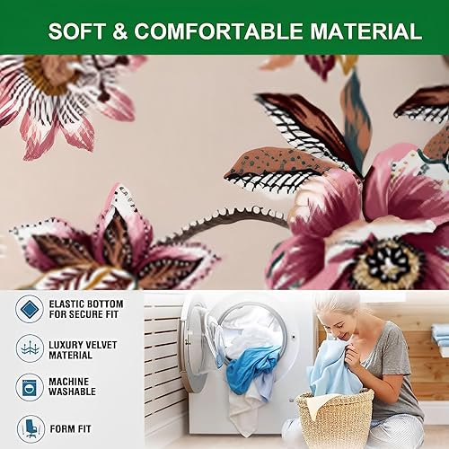 Miniatura 5 de FUANGUI Funda para silla de oficina estampada, funda elástica para silla de computadora, funda universal para silla giratoria de escritorio con