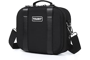 TOURIT Lunch Box for Men with Hard Liner: Insulated Cooler Bag for Work, Travel, Black