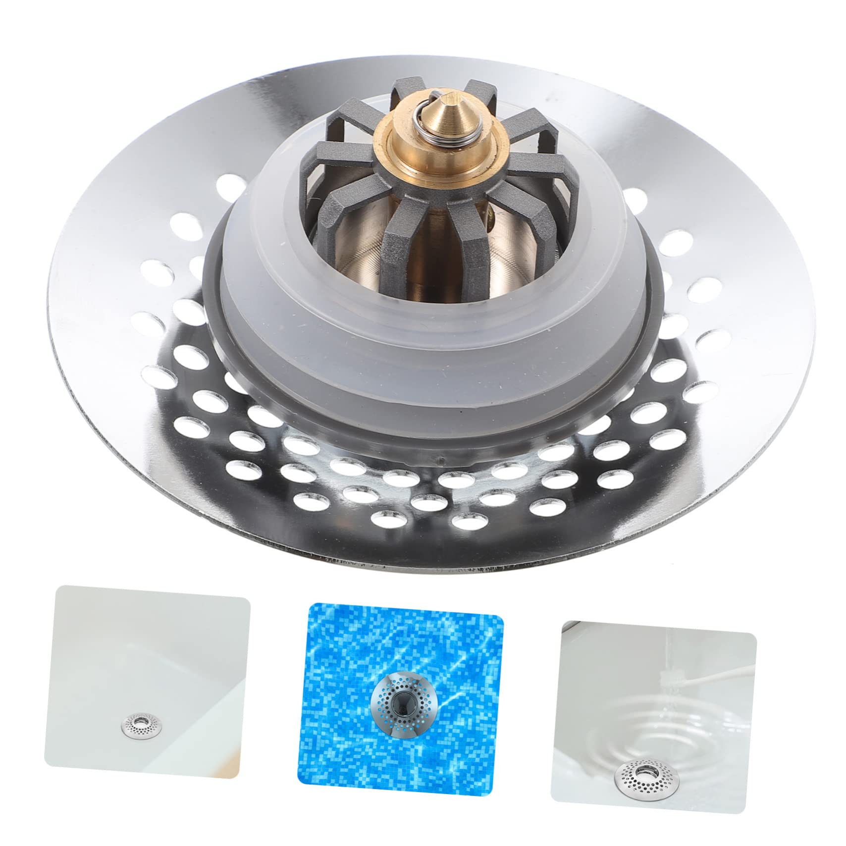 Operitacx 2 Stück Badewanne Bouncing Core Stopper Einzel verstopft Ersatz Fänger spüle abflussstopfen waschtischarmatur Badewanne für das Bad Badewannenablaufstopfen Kupfer Silber