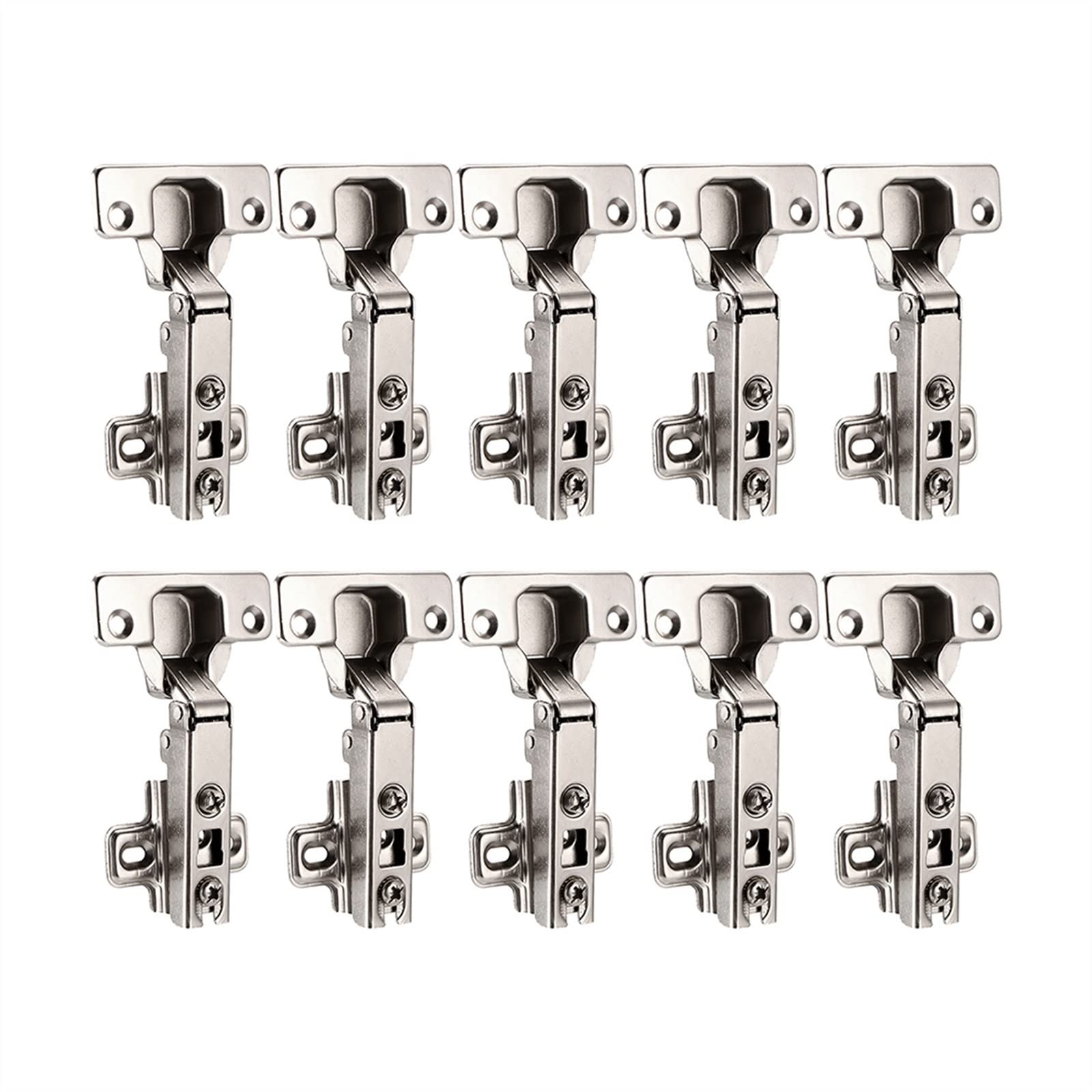 10 cerniere fai da te, in acciaio inox, cerniere a chiusura ammortizzata per mobili da cucina, armadietti e mobili, B 10 pezzi, colore: cachi