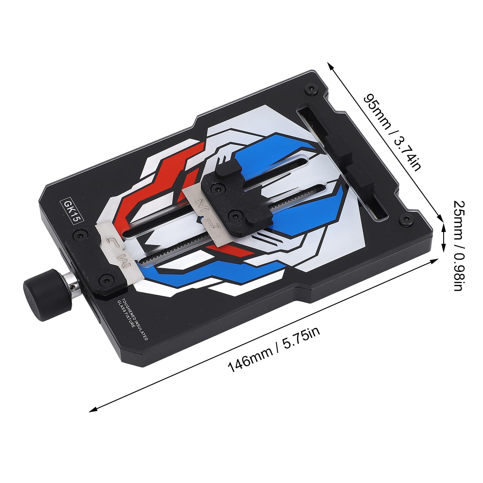 Oumefar Phone Motherboard Chip Clamp, Spring Loaded Design, Silky Bearing, Stainless Steel Fixture Holder Tool for Mobile Phone PCB Repair, GK15