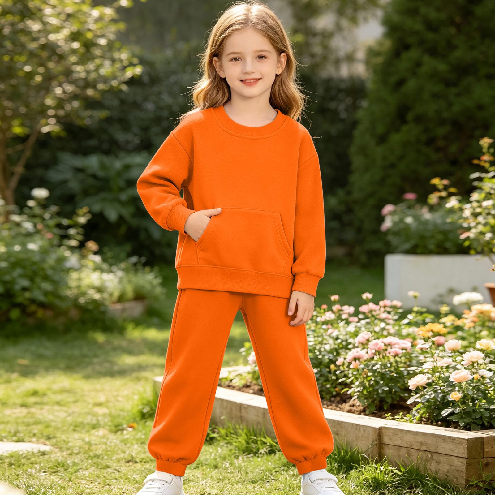 Conjunto Deportivo Niña Niño,Chandal Infantil de Sudadera y Pantalón Jogger | Ropa Deportiva 2 Piezas Suave y Cómodo para Otoño e Invierno Chándal Casual de Manga Larga con Bolsillos 4-15 años
