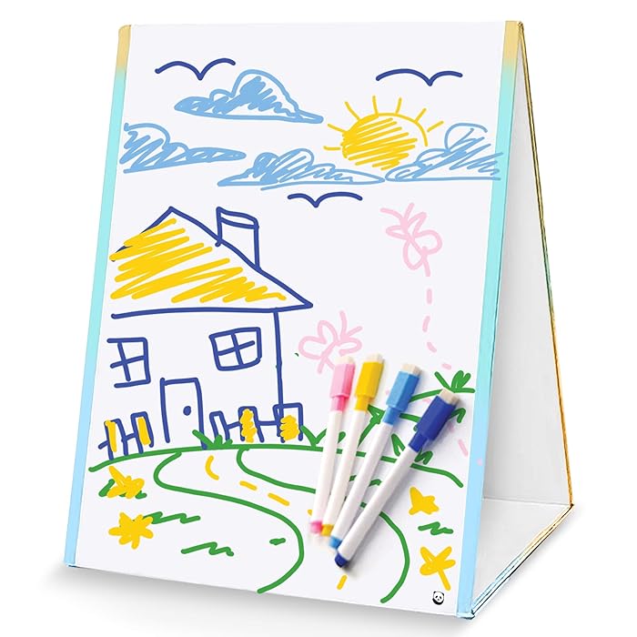 Buy White Board Tabletop Dry Erase Easel DoubleSided Folding Whiteboard, For Office