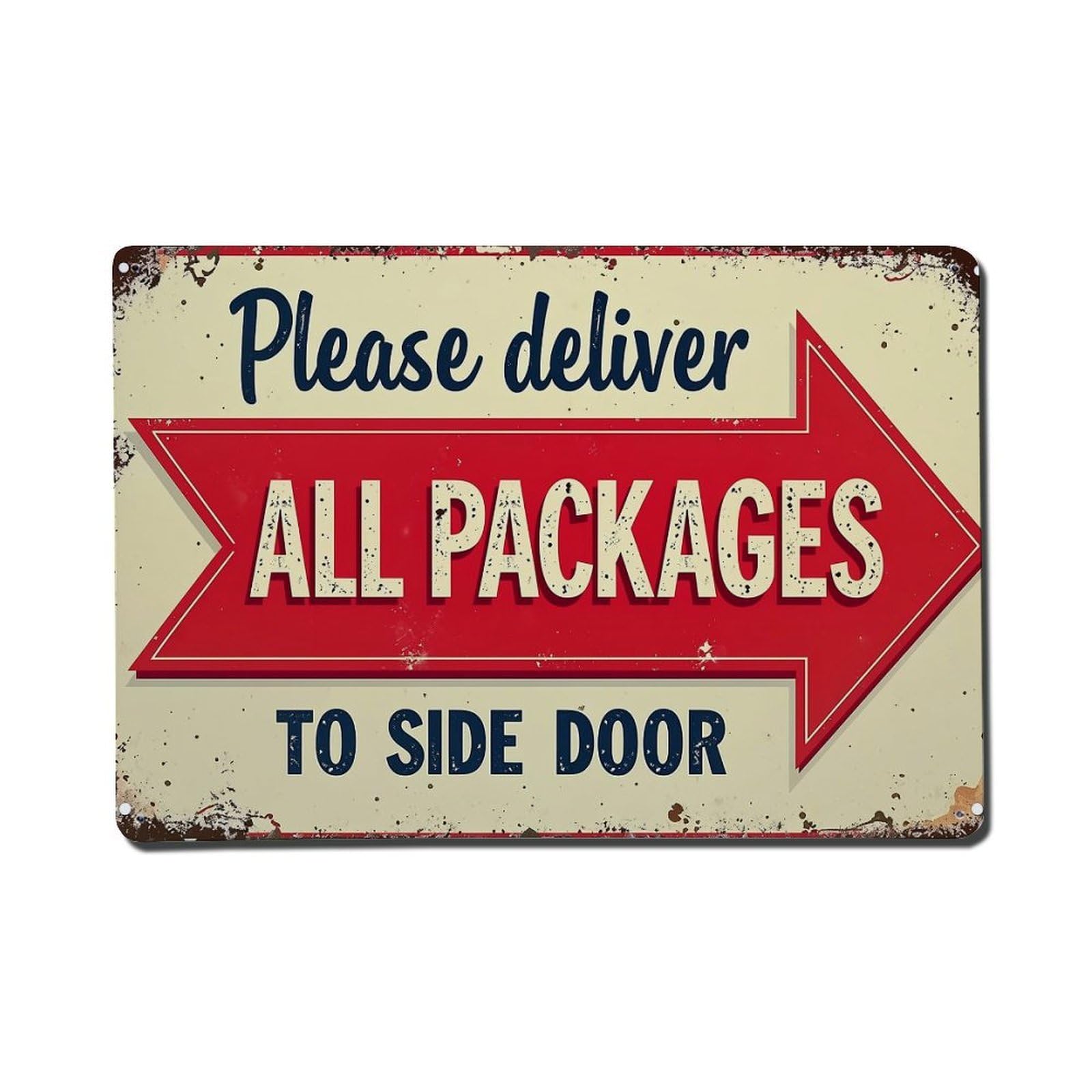 Retro Sign With Arrow And Text Retro Metal Tin Sign, Vintage Decor Art Poster for Bar, Home, Man Cave, Kitchen, Laundry Room Gift 8x12Inch