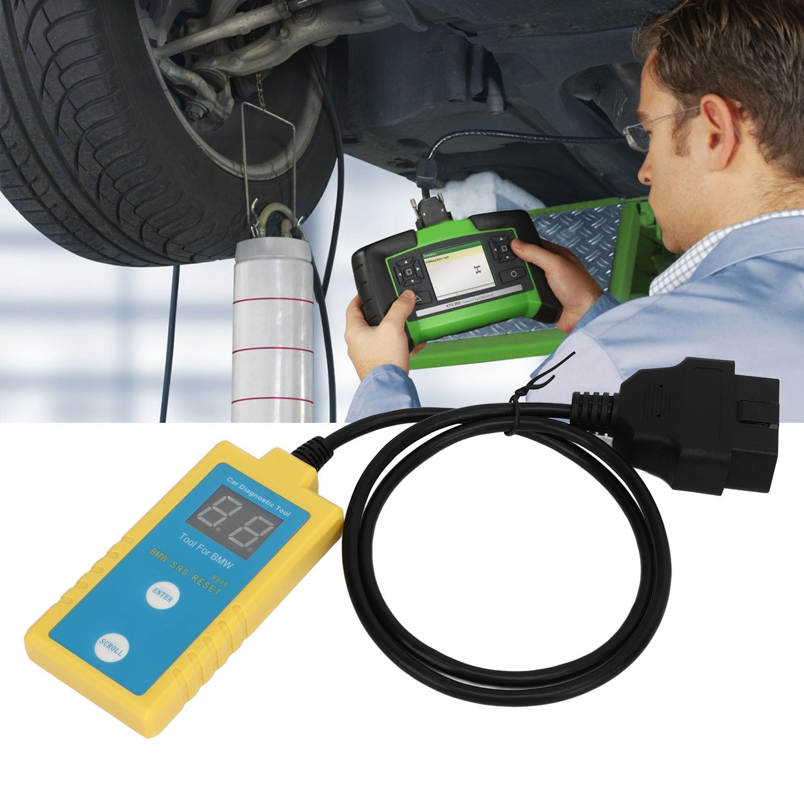 SRS Scanner Compatible con E36 E46 E34 E38 E39 Z3 Z4 X5 1994 2003 Herramienta de Diagnóstico y Reset para SRS con Detección Precisa y Cable de 20 Pines