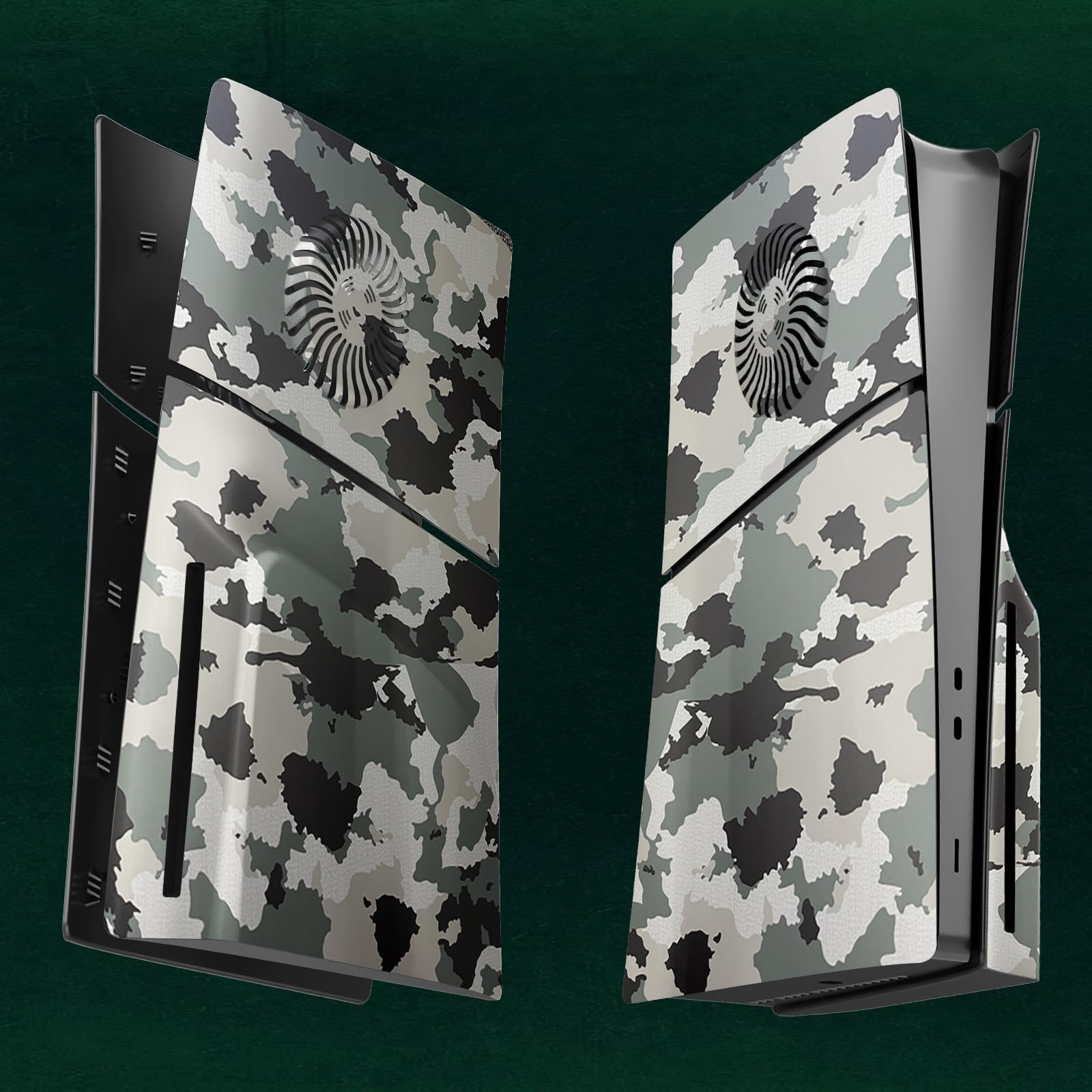 Façades pour PS5 Slim Disc Edition, Camouflage ABS Anti-rayures Anti-poussière Coque de protection de remplacement pour PlayStation 5 Slim Accessoires