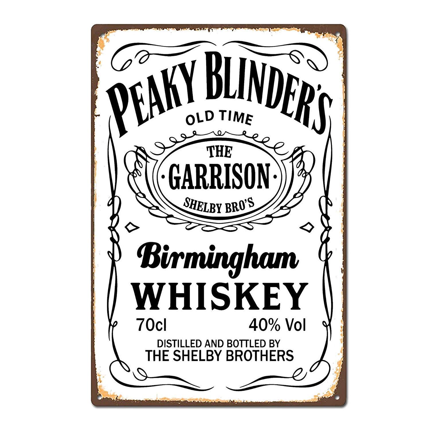 Dogt Multicolored Vintage Peaky Blinders Pub Whisky Tin Sign Metal Sign Metal Decor Wall Sign Wall Poster Wall Decor Door Plaque Vintage Tin Sign 8X12 Inch