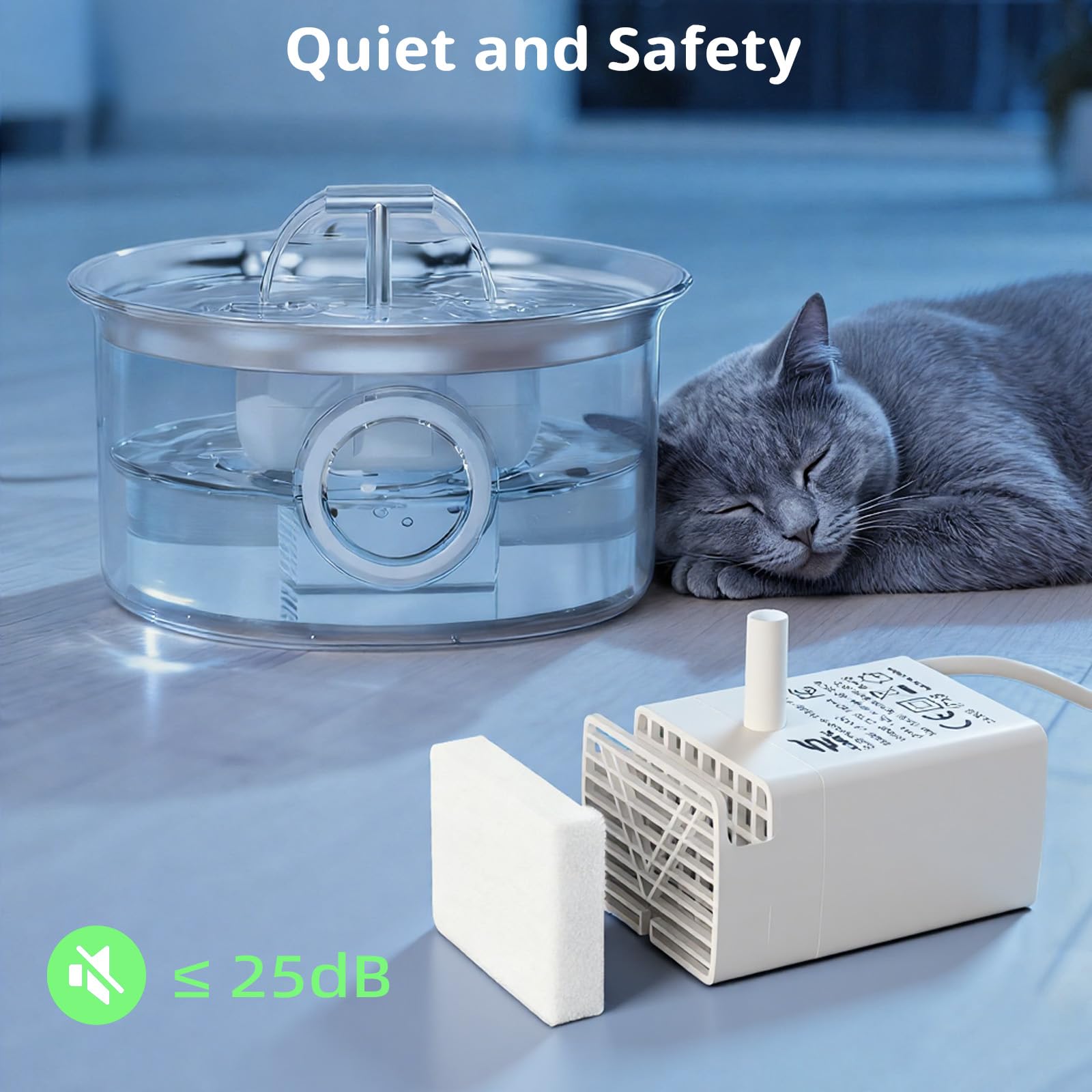 JY-830 Pompa acqua sommergibile universale per fontane per animali domestici (spegnimento automatico quando senz'acqua)