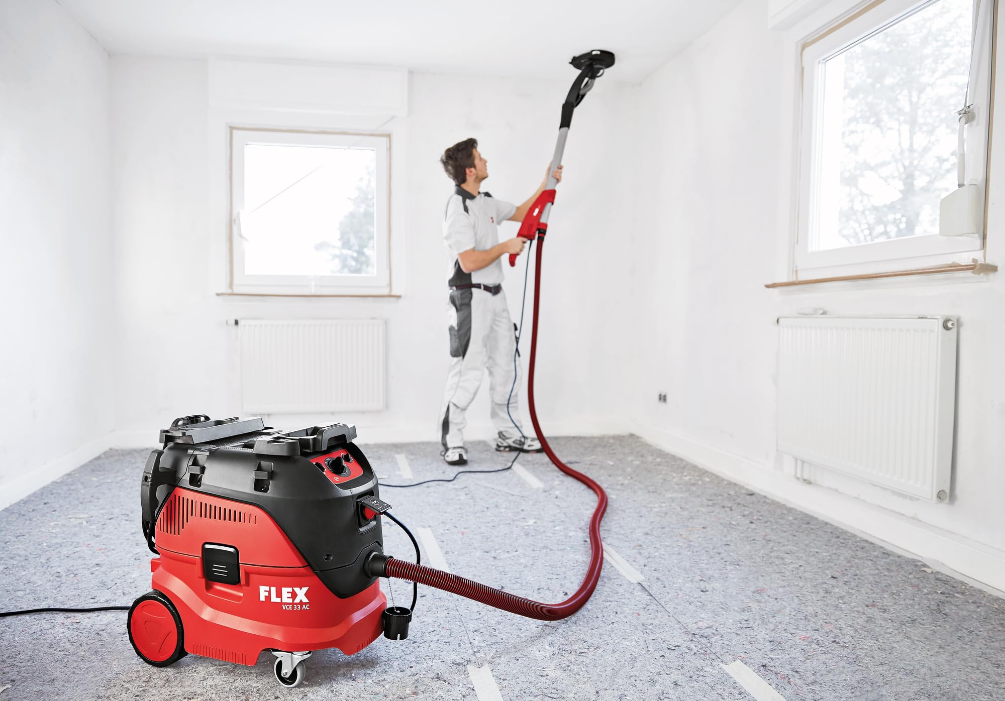 Flex VCE 33 M AC Sicherheitssauger mit automatischer Filterabreinigung, 30 l, Klasse M, 1200 Watt, Kabellänge 7,5 m, Staubsauger 444138