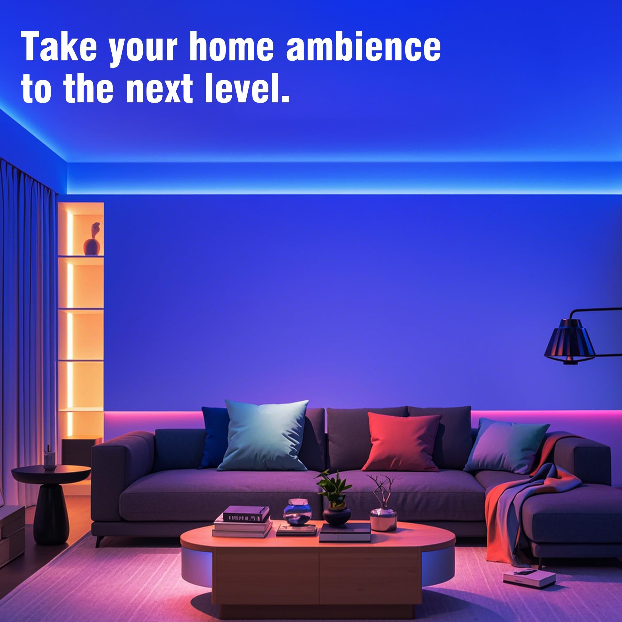 VOLIVO - Striscia di luci LED da 30,5 m per camera da letto, kit di strisce LED che cambiano colore con 24 tasti a distanza IR e controllo app intelligente, illuminazione di sincronizzazione