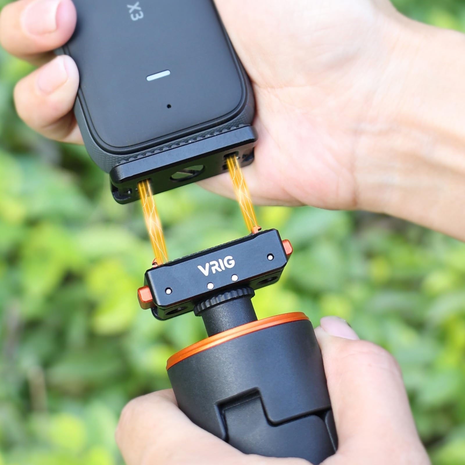 VRIG Base magnétique pour Insta360 Ace/Ace Pro 2/X5/X4/X4 Air, adaptateur de trépied magnétique Quick Release avec support d'extension 1/4"