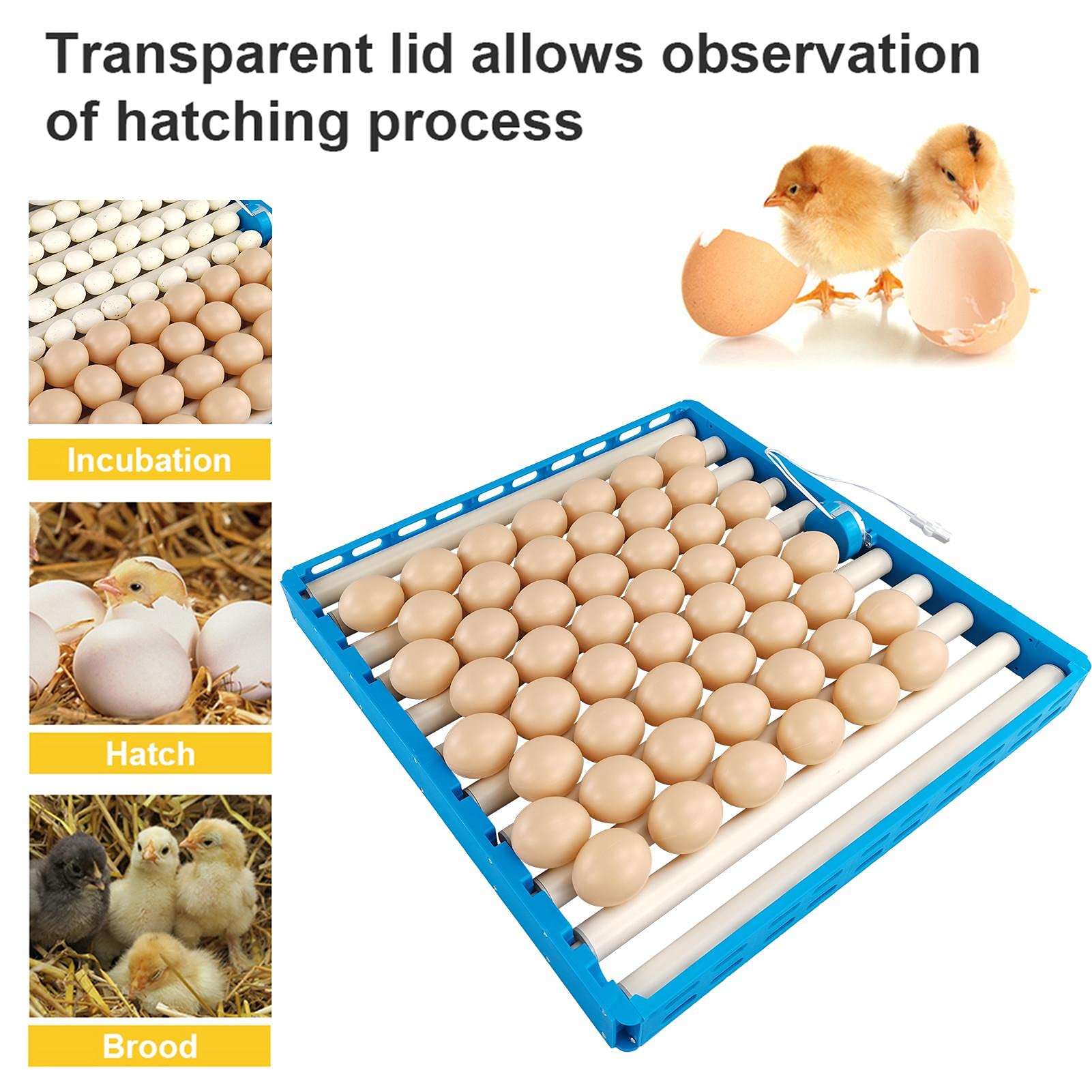 Incubatore Egg Turner | Automatico - Vassoio girevole per schiudere le | uova | Broodter - Incubatore per polli, anatre, quaglie, di, tornere, volatili, rotazione regolabile '