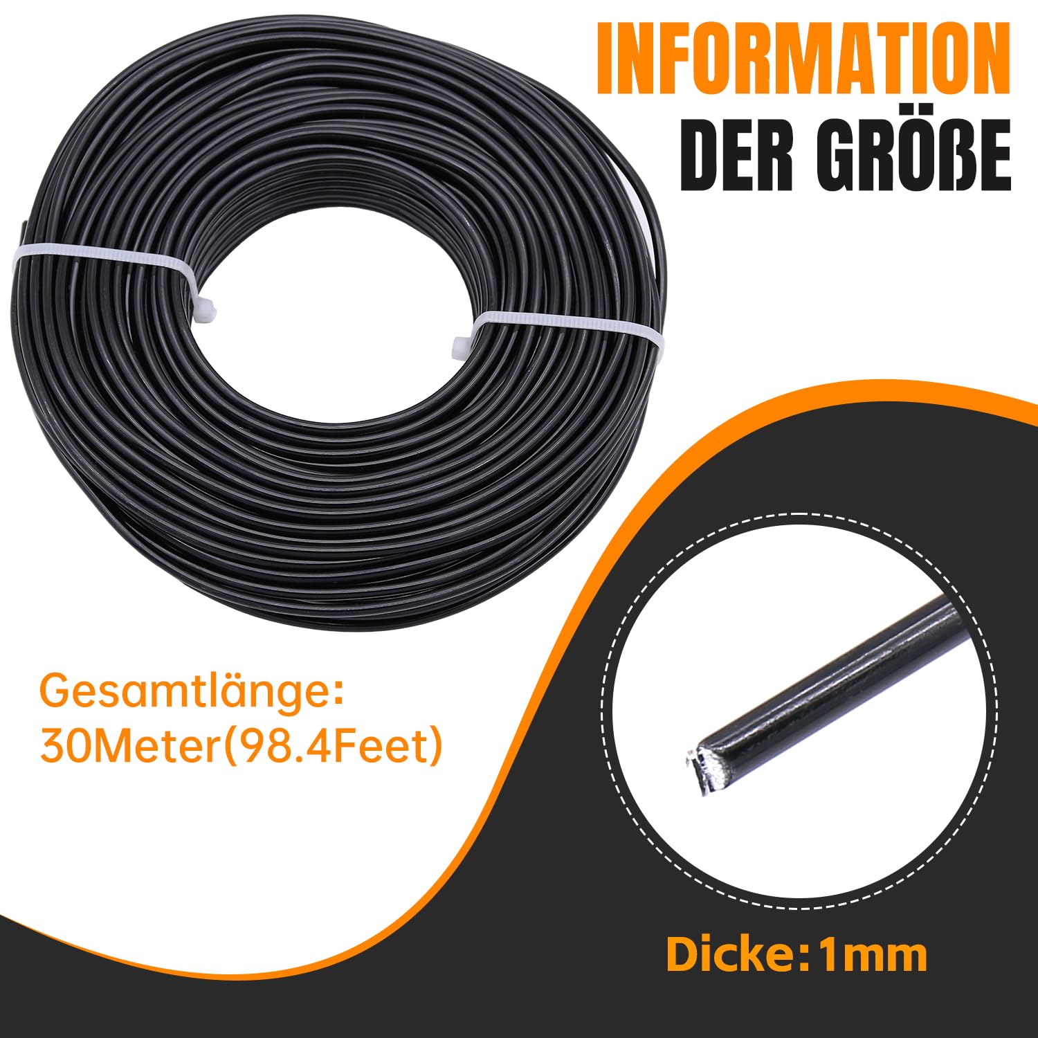 Uxney Aluminum Craft Wire,18 Gauge Black Wire for Jewelry Making DIY Crafts & Floral Design, Soft Bendable Metal Wire - Image 2