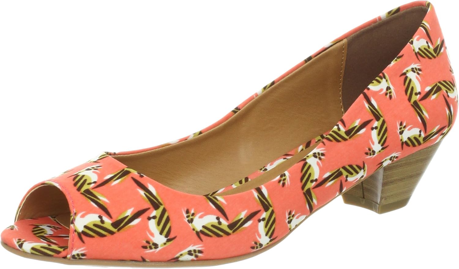CL by Chinese Laundry Women's Home Run Peep Toe Pump, Coral Parrots, 7.5 M US