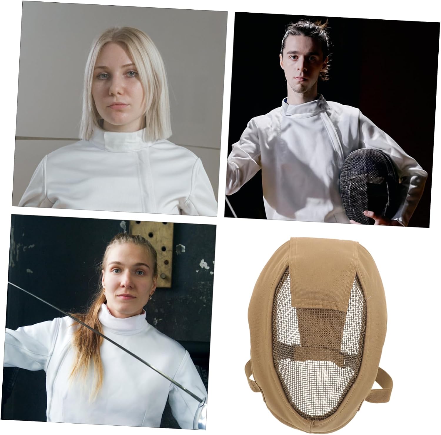 Holibanna Breathable Full Face Fencing Mask with Metal Mesh Lightweight Outdoor Game Protective Face Guard for Team Sports and Sabre Fencing Portable Mud