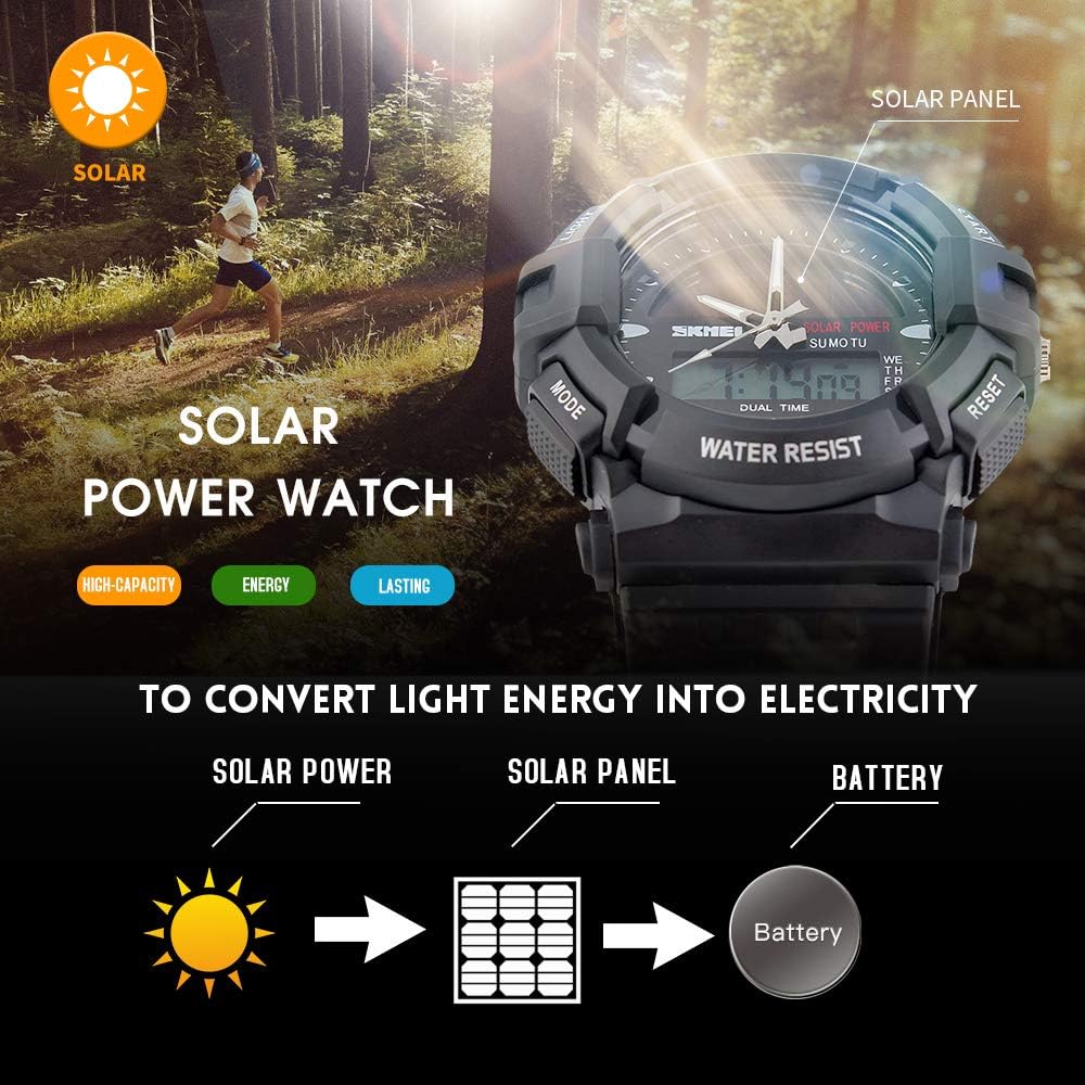 SKMEI Solar Power Watch Diagram