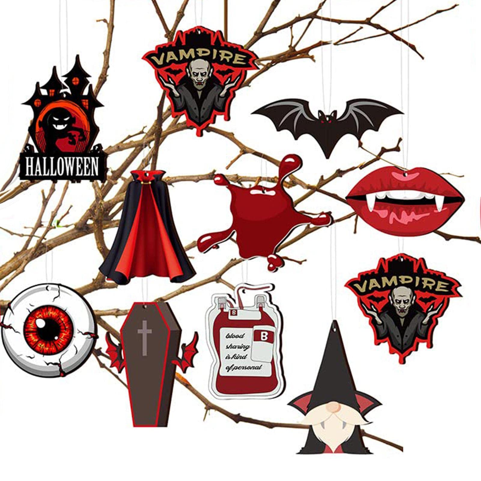 Drewniane ozdoby wiszące | Halloweenowe nagrobki nietoperzy dyni wisiorki z drewna | Drewniana ozdoba na przyjęcie z okazji Święta Dziękczynienia na Halloween