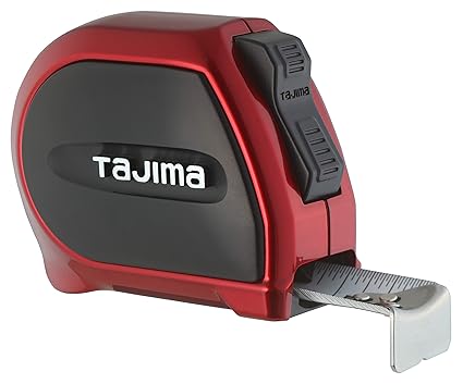 TAJIMA Tape Measure - 16 ft x 1 inch Sigma Stop Measuring Tape with Auto Blade Lock & Acrylic Coated Blade - SS-16BW